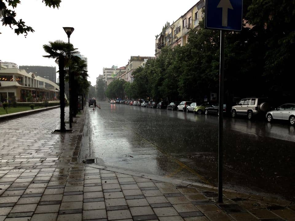 Rain in Tirana c