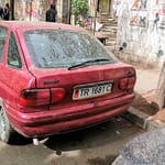 Dirty car in Tirana