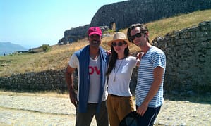 Rick Fox Eliza and Nate Dushku at Rozafa Castle in Shkodra Albania